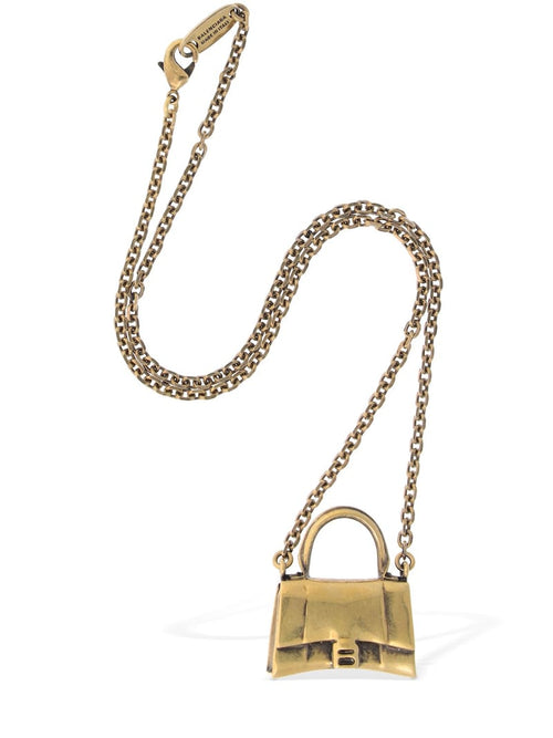 18K Balenciaga Hourglass Bag Necklace