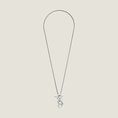 18K Cache-coeur Amulette Pendant Hermes Necklace