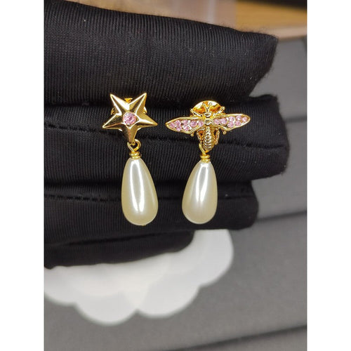 18K Dior Pearl Earrings