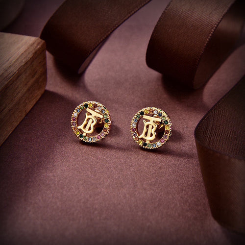 18K Balenciaga Color Crystals Earrings