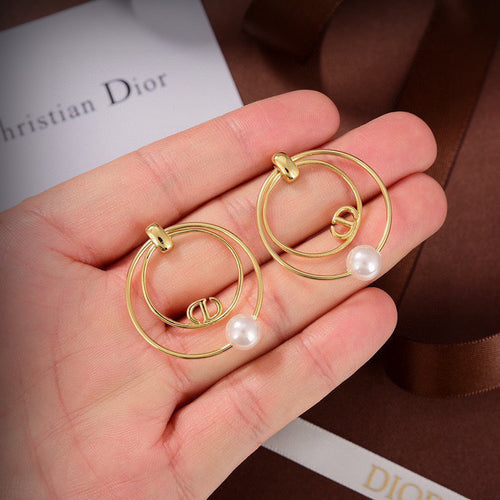 18K Dior Revolution Pearl Earrings