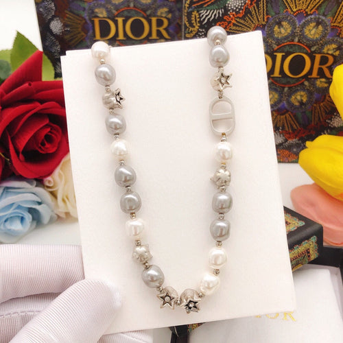 18K Dior Pearls And Stars Necklace