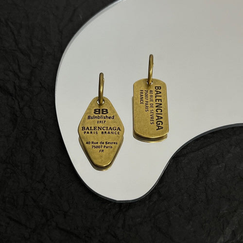 18K Balenciaga Plate Earrings
