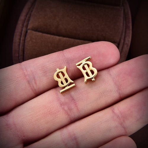18K Balenciaga Logo Earrings
