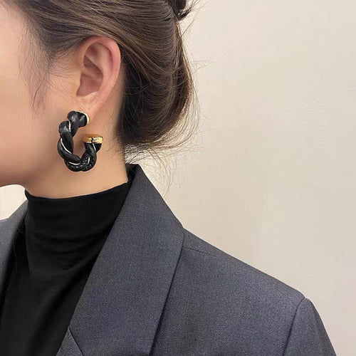 18K BVLGARI Black Earrings